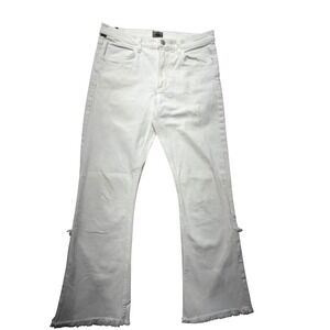 Citizens Of Humanity Drew Fray Jeans Womens 30x25.5 White High Rise Crop Flare